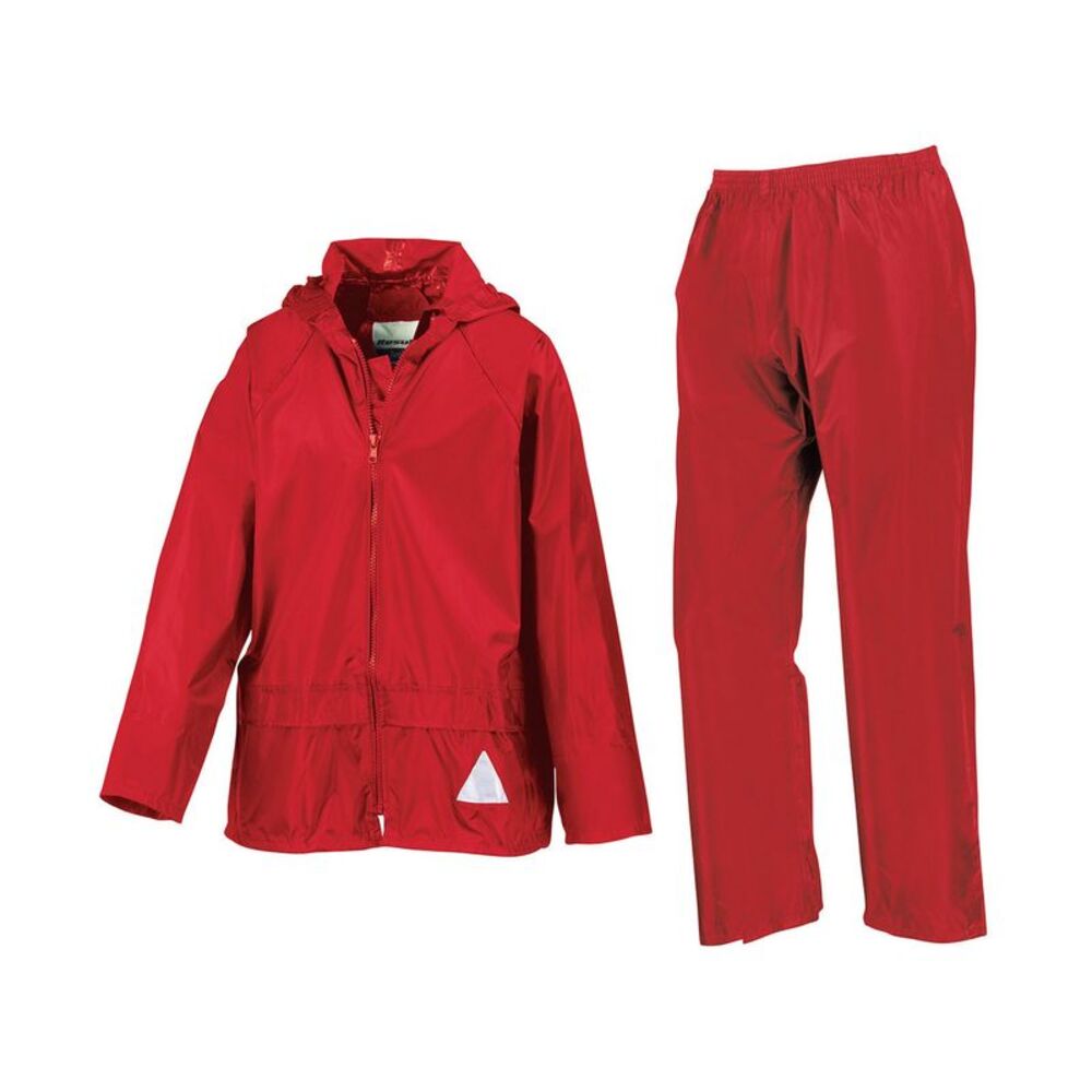 Result Childrens/Kids Waterproof Jacket And Trousers Set / Red